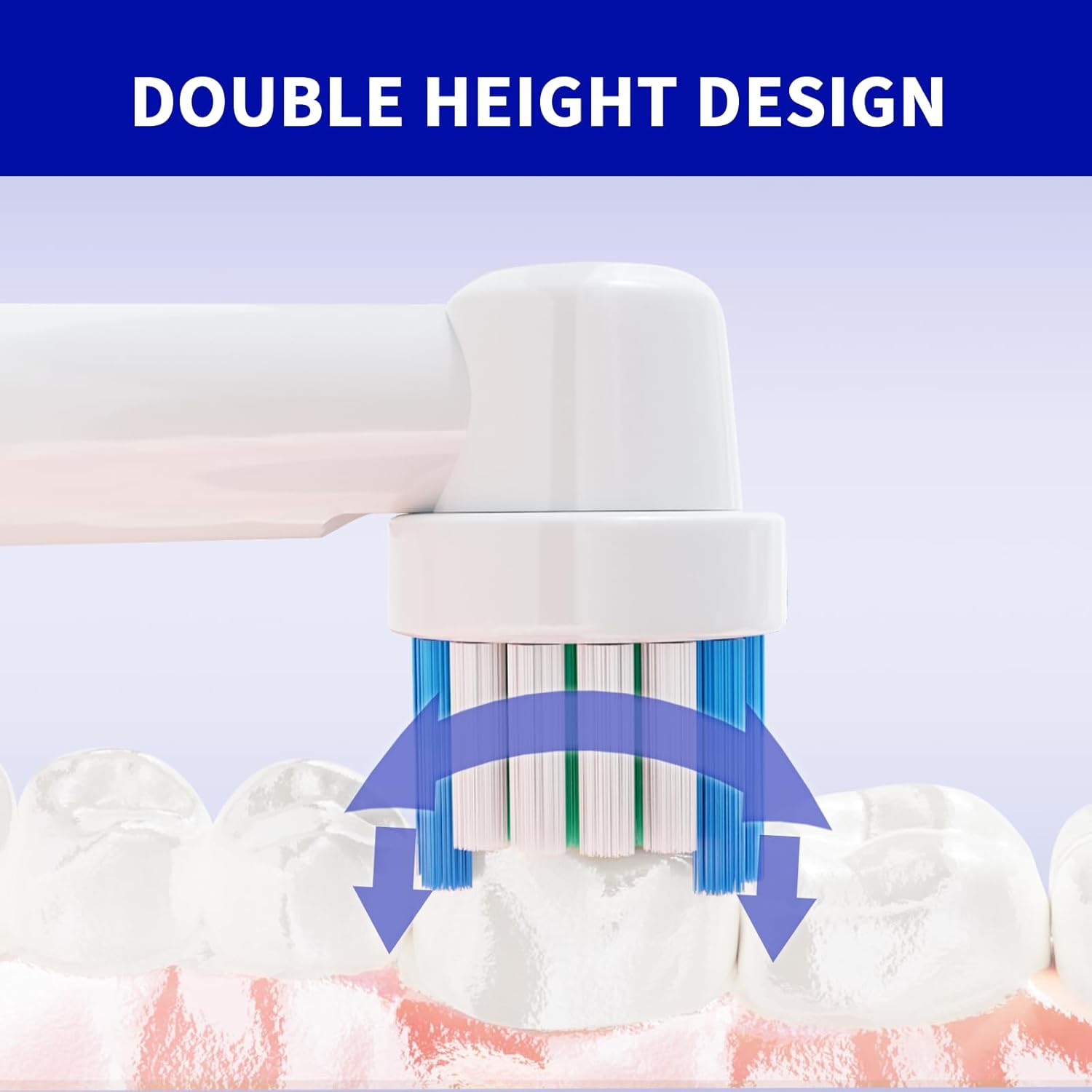 16 Pack Replacement Heads Compatible with Oral B Braun Electric Toothbrush Pro 1000/9000/ 5000/3000/8000