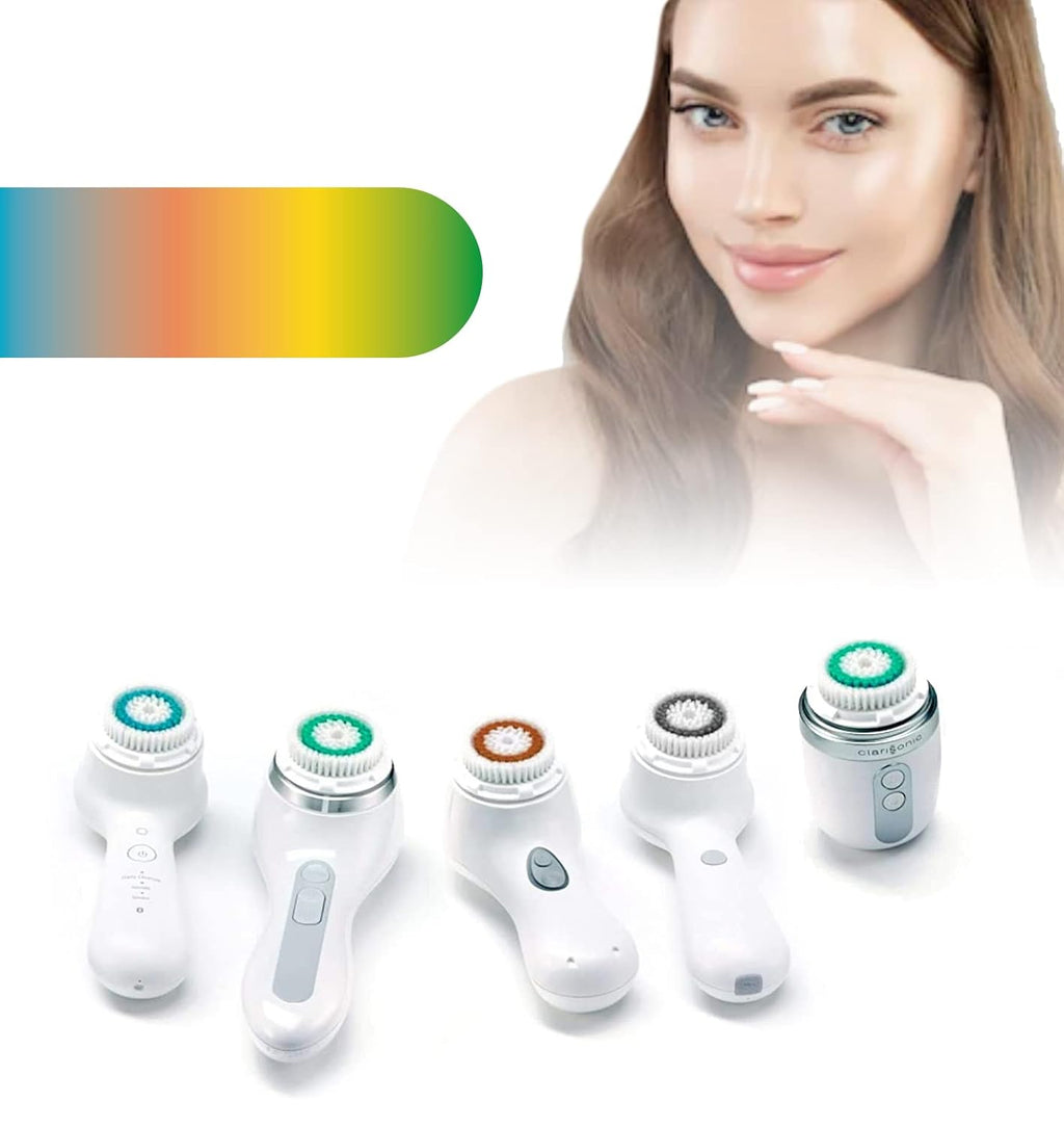 Combo Pack Replacement Brush Heads – Compatible with Clarisonic Mia 1, Mia 2, Mia Fit, Alpha Fit, Smart Profile Uplift – 4 Pack (Acne, Sensitive, Deep Pore, Radiance)