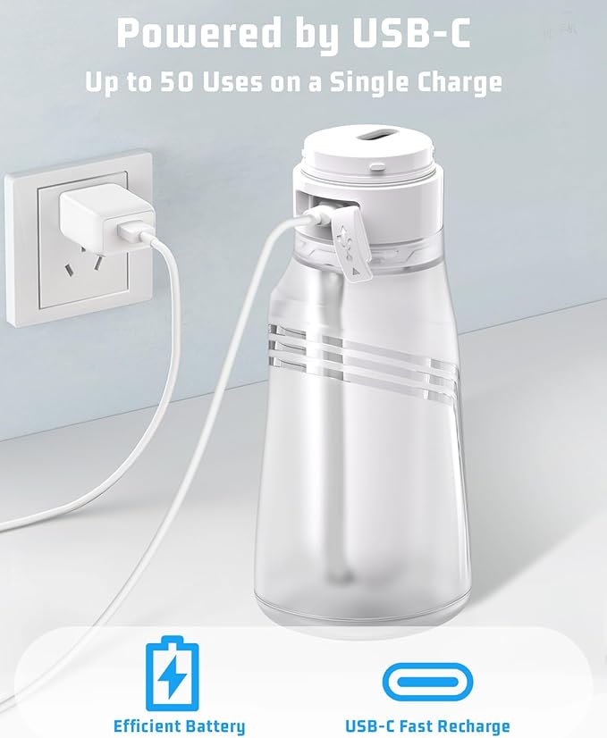 Portable Bidet for Travel with 400ml Bottle, Rechargeable Electric Travel Bidet with 3 Pressure Modes, Waterproof Handheld Bidet Sprayer for Women Men Baby Cleaning