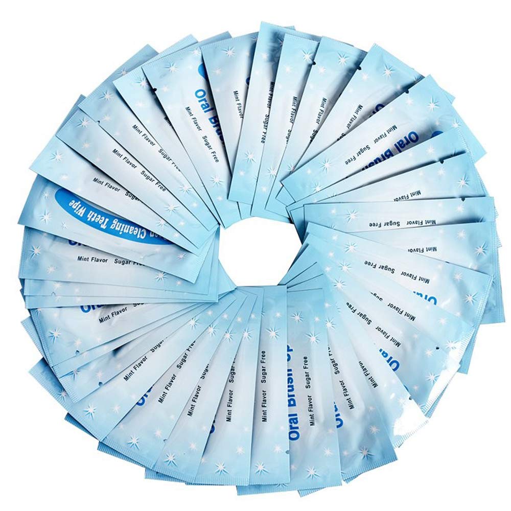 Mint-Flavored Oral Finger Wipes Teeth whitening Wipes Oral Cleaning Wipe (50 Pcs)