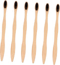 6Pcs Biodegradable Natural Toothbrushes Soft Bristles Ergonomic Wide Head Tooth Brush for Adults Travel Camping Oral Care