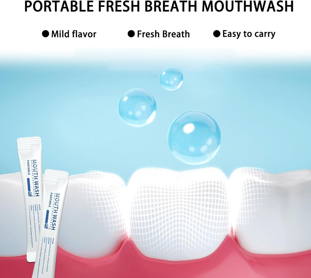 60PCS Travel Size Mouthwash,Portable Mini Mouthwash,Long-Lasting Freshness Travel Mouth Wash for Oral Care A51