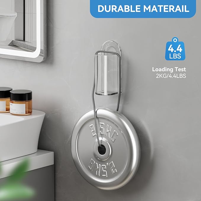 MOPMS Electric Toothbrush Holders, Wall Mounted Tooth Brushing Holder for Bathroom, Self Adhesive Electric Toothbrush Organizer Space Saver (2Pcs Clear)