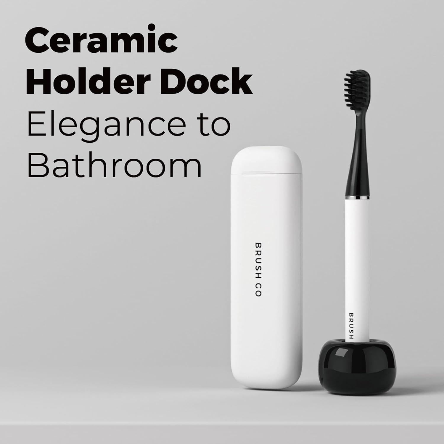 MIPOW Slim Pro i4 Electric Toothbrush Rechargeable Smart Ultra Sonic 3 Modes Magnetic Travel Case &Ceramic Dock, 60Day Long Battery Soft Bristles 2Heads IPX7 Waterproof,Color-(White)