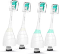 Replacement Brush Heads Compatible with Sonicare E-Series Toothbrush HX7022/66, Essence, Xtreme, Elite, Advance and CleanCare Screw-On Handles, 4 Pack