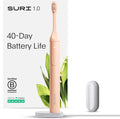 SURI 1.0 Sonic Electric Toothbrush | 1 Month+ Battery | Designed in California | Sustainable Electric Toothbrush for Adults | Travel Toothbrushes | Tooth Brush | Pink