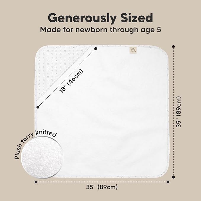 KeaBabies Hooded Baby Towel for Newborn - Viscose Derived from Bamboo Large Baby Bath Towels with Hood for Boys, Girls, Toddler, Extra Absorbent & Soft Newborn Bath Essentials (KeaStory)