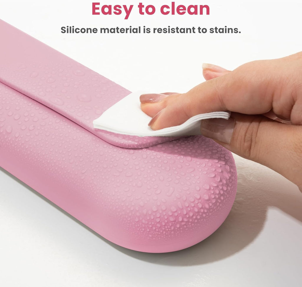 Silicone Electric Toothbrush Travel Cover, Toothbrush Travel Containers Bag Case,Keeps Toothbrush Fresh and Clean, Fits Most Manual and Electric Toothbrushes - Pink