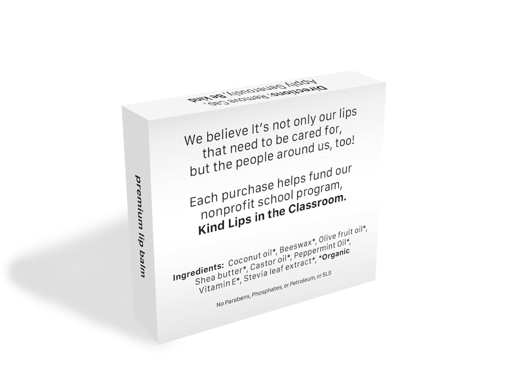 Kind Lips Sweet Mint Lip Balm 5-Pack - USDA Organic, Natural Chapstick Alternative for Dry Lips | Gluten-Free, Cruelty-Free