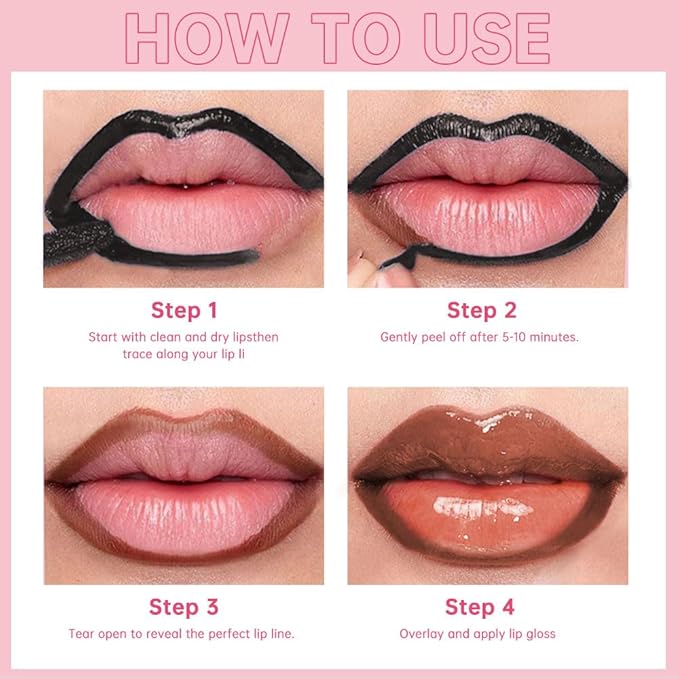 Dual-Ended Peel Off Lip Liner & Stain in Caramel Nude – Tattoo-Like Peel Off Lip Stain Liner + Hydrating High Shine Nude Lip Tint, Long-Lasting Waterproof Smudge-Proof Duo for Natural Nude Brown Lips