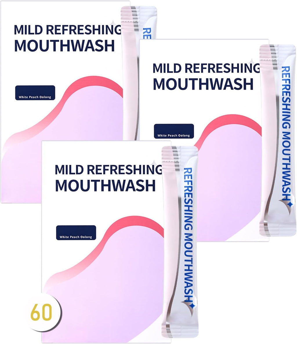 60PCS Travel Size Mouthwash,Portable Mini Mouthwash,Long-Lasting Freshness Travel Mouth Wash for Oral Care A50