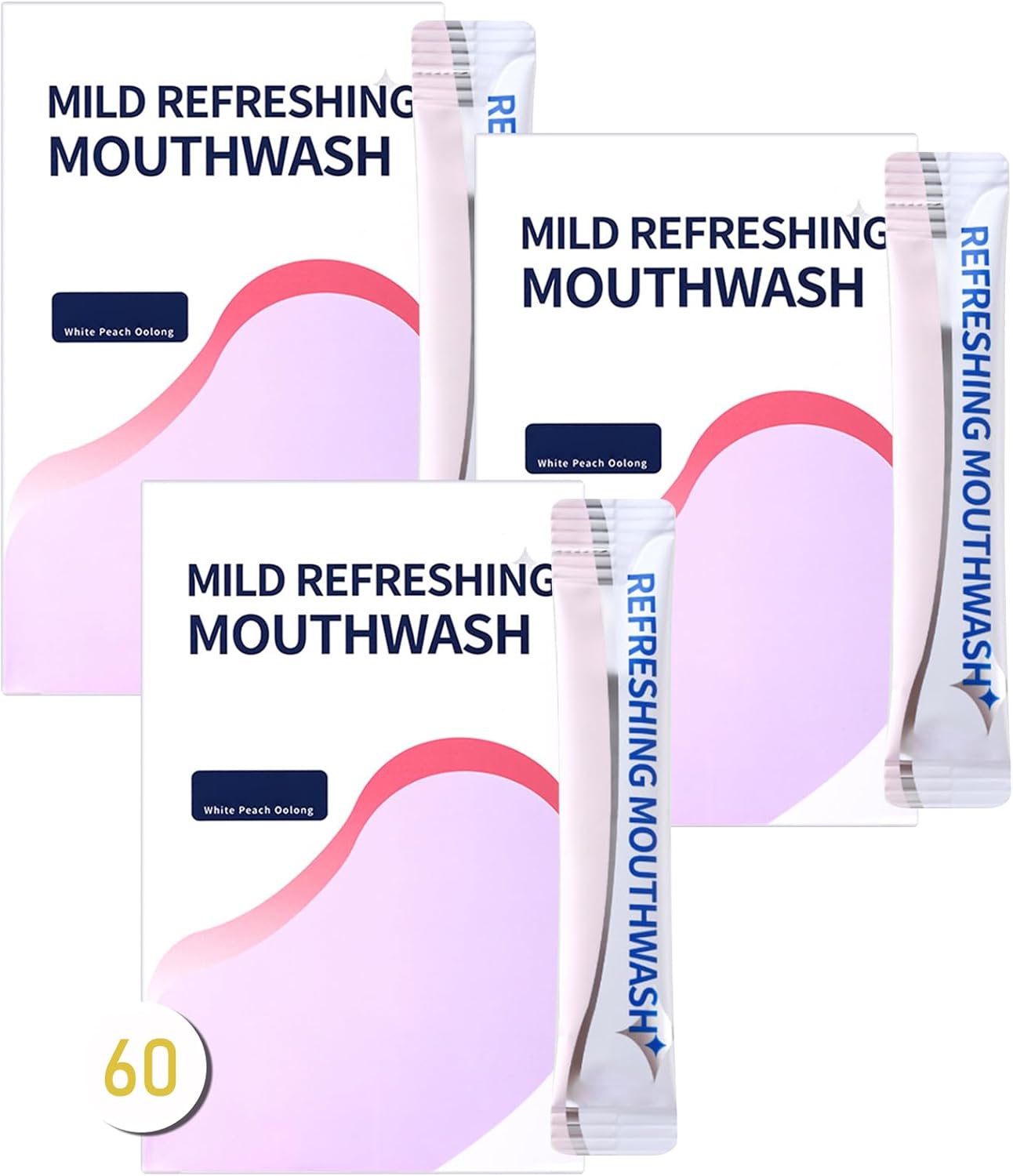 60PCS Travel Size Mouthwash,Portable Mini Mouthwash,Long-Lasting Freshness Travel Mouth Wash for Oral Care A50