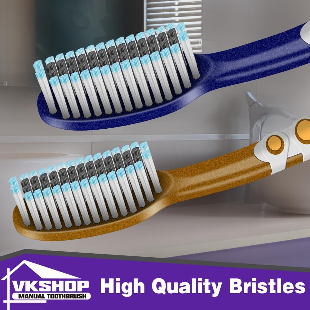 144 Bulk Disposable Toothbrushes, Individually Wrapped Toothbrush, Medium Soft Bristle Tooth Brush Manual Travel Toothbrush Set for Adults Kids