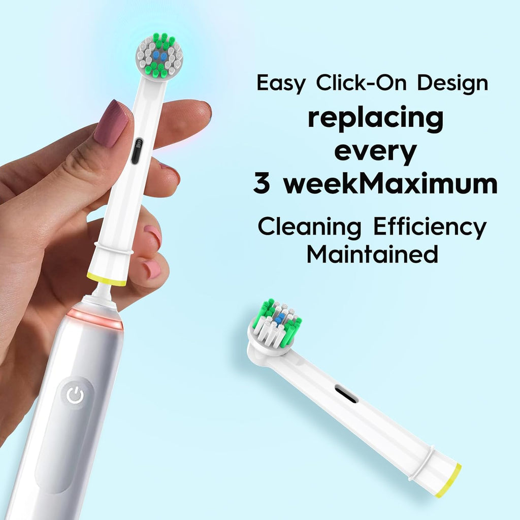 Replacement Toothbrush Heads Compatible with Oral B Pro 1000 Electric Toothbrush,Replacement Brush Heads Refill for Genius X,Smart 1500,Pro 5000,20 Count