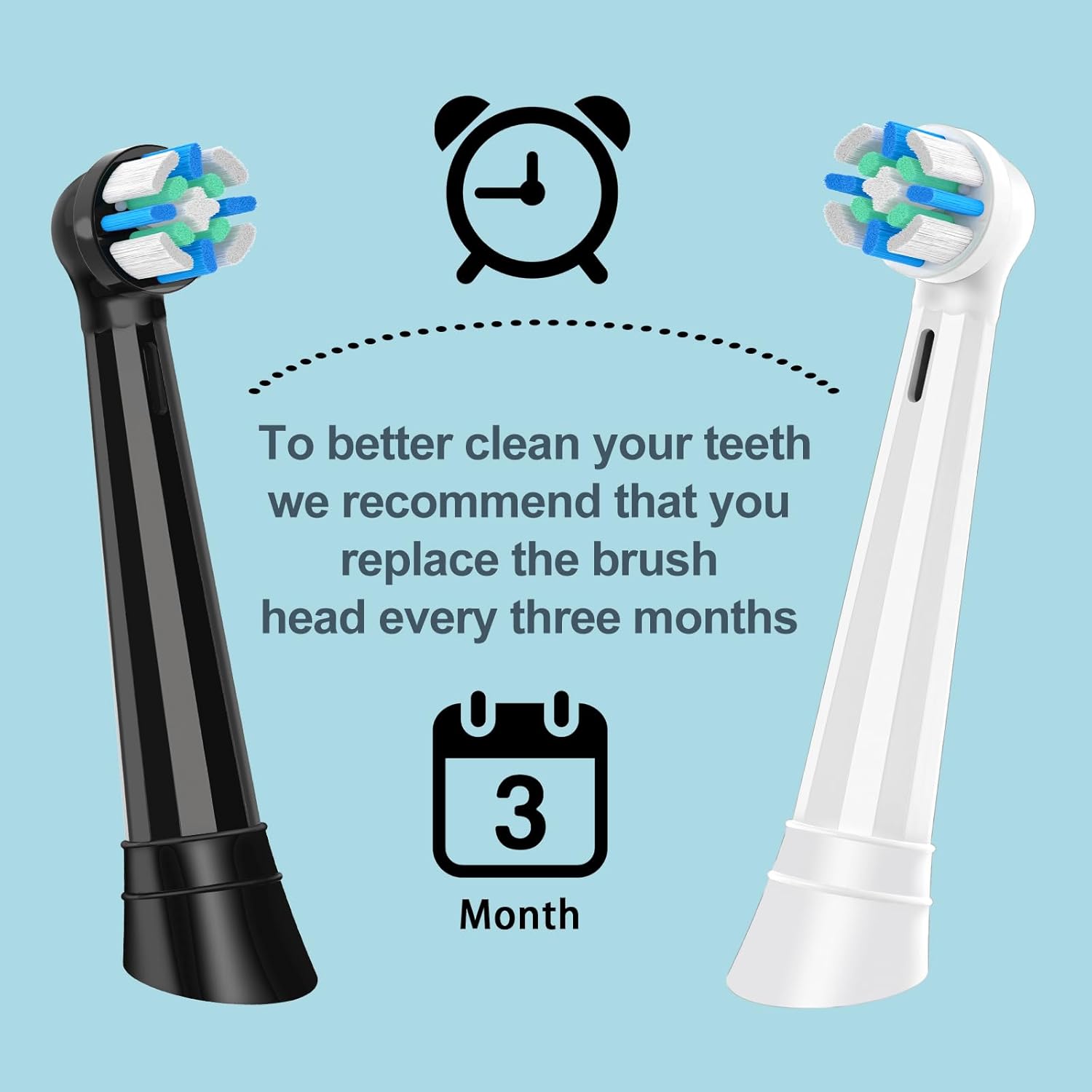 8 Pack IO Replacement Heads Compatible with IO 2/3/4/5/6/7/8/9/10/Deep Clean Series Electric Toothbrushes, Brush Heads (White)