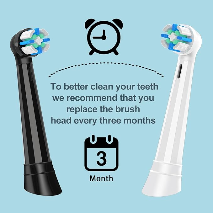 10 Pack Replacement Heads Compatible with Oral B IO 2/3/4/5/6/7/8/9/10/Deep Clean Series Electric Toothbrush, Brush Heads Refill Compatible with Oral B IO for Teeth and Gums Care (Black/White)