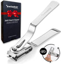 Swissklip Nail Clippers for Men & Women | Finger Nail Clippers for Adult with 360 Degree Rotating Head I Fingernail Clippers for Women I Surgical-Grade Stainless Steel Material