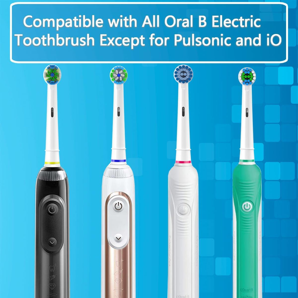 Replacement Heads Compatible with Oral B Braun Electric Toothbrush, Replacement Toothbrush Heads Fit for Oral-b Pro 1000/7500/3000/7000/8000/500, 8 Packs (White)