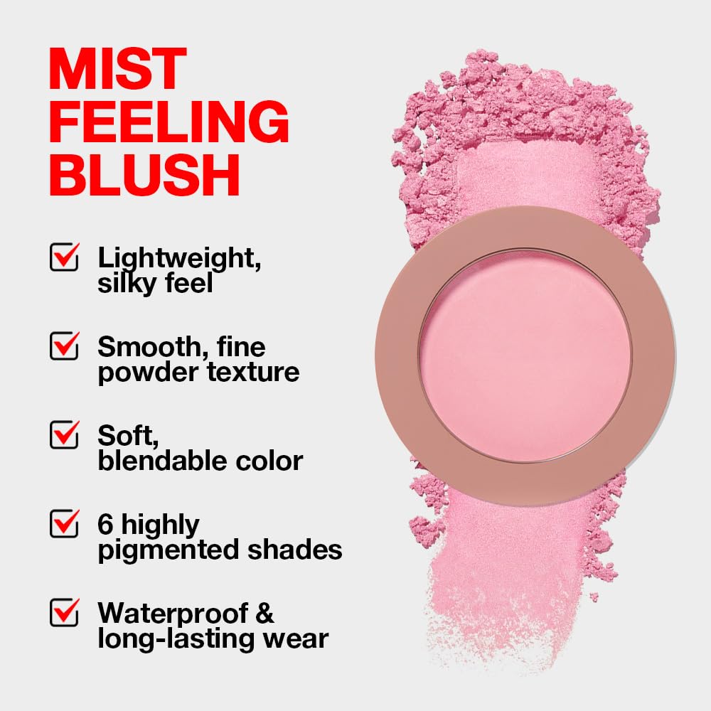 Single Lavender Pink Purple Matte Powder Blush Palette Face Makeup, Blush for Looks Younger Cheeks, Monochrome Cream Blushes Lightweight Long Lasting, Blush for Women All Skin Tones Paleta de
