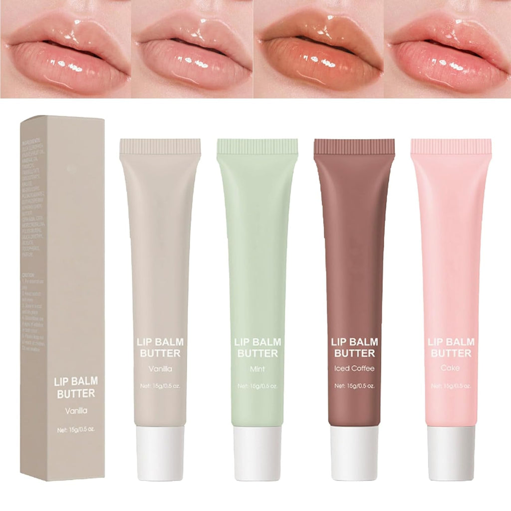 Petansy 4PCS Special Lip Balm - Conditioning Lip Mask and Lip Balm for Instant Moisture,Natural Ingredients Vegan Non-Sticky Lip Glowy Balm，Soothing Lip Care