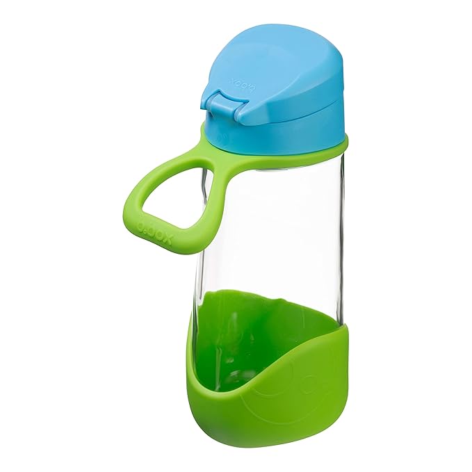 b.box 15 oz Sport Spout Kids Water Bottle for School, Sports, Travel, Daycare. Leakproof, Spill Proof, Dishwasher Safe. Easy Grip Triangle Shape, Durable Tritan Material. BPA Free.