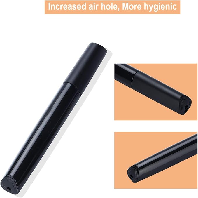 Toothbrush Travel Case, Plastic Container Toothbrush Holder Brushes Box Breathable Design with Air Hole More Toothbrush Tube Container for Home Daily Business Use (Black)