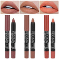BINGBRUSH 3 Colors Longwear Lipstick Pack Set, Matte Color Stick Ultimate Lip Crayon for Makeup Collection - Nourishing Waterproof Velvet Lipgloss Lip Stain (08# 17# 19#)