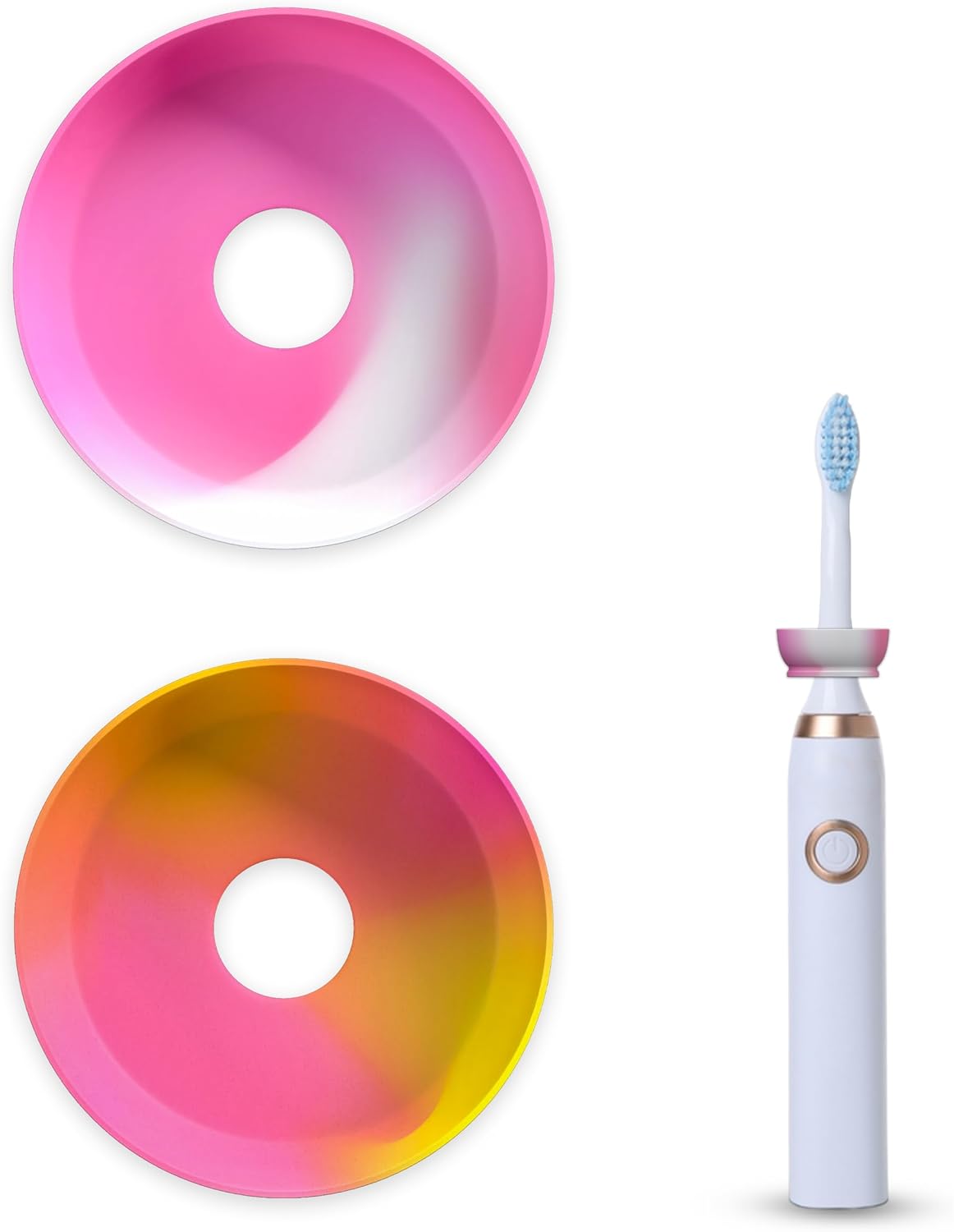 The Drip Dodger Electric Toothbrush Drip Guard (Pack of 2) – Adjustable Silicone Ring to Keep Charging Base Clean – Fits Oral-B, Sonicare & More – Dishwasher-Safe - Stops Paste & Water Mess