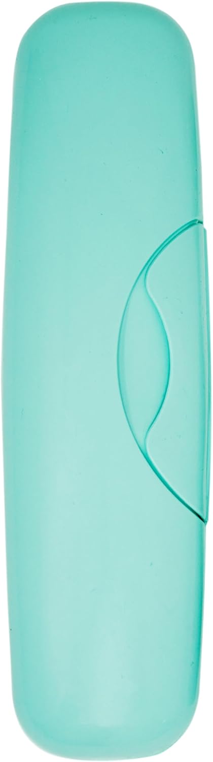 RADIUS Toothbrush Original Big Brush, BPA Free ADA Accepted - Left Hand - Mint Brush with Mint Case