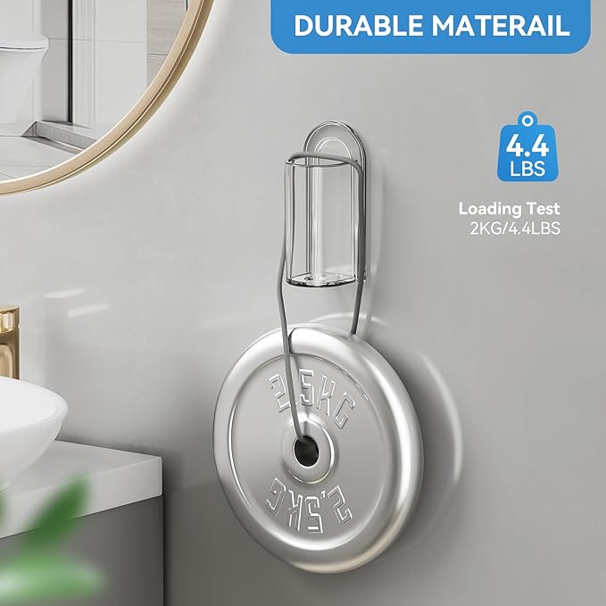 MOPMS Electric Toothbrush Holders Wall Mounted, Single Slot Toothbrush Holders for Bathrooms, Self Adhesive Electric Toothbrush Organizer Space Saver (2Pcs Grey)