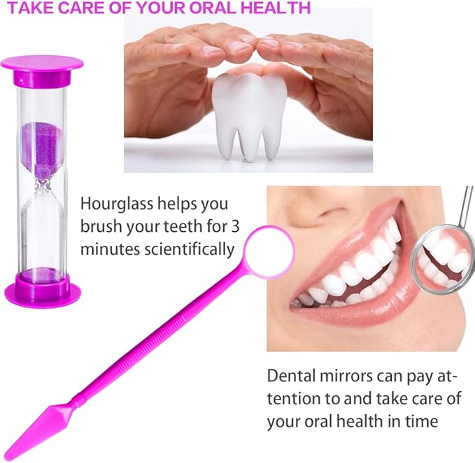 Wenge Portable Orthodontic Oral Care Kit - 2Pack - Travel Kit for Patients, Interdental Brushing Wax Floss Toothbrush Cleaning(Purple & Orange)