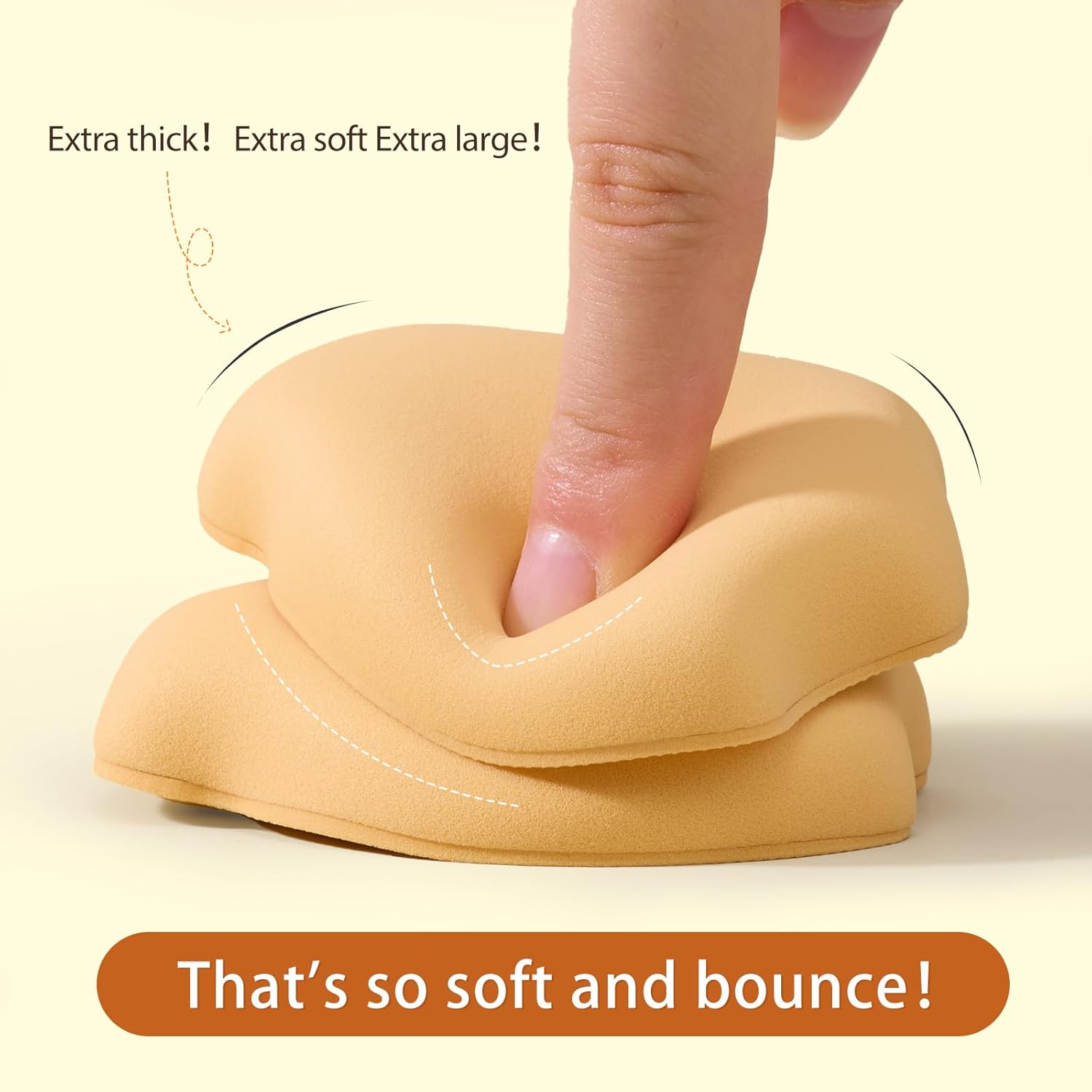 Makeup Sponge Set For Foundation Concealer, Triangle Powder Puff Soft Sponges Blender, Latex Free Blender Sponge For Liquid, Cream, and Powder Seamless & Flawless Makeup (Yellow)