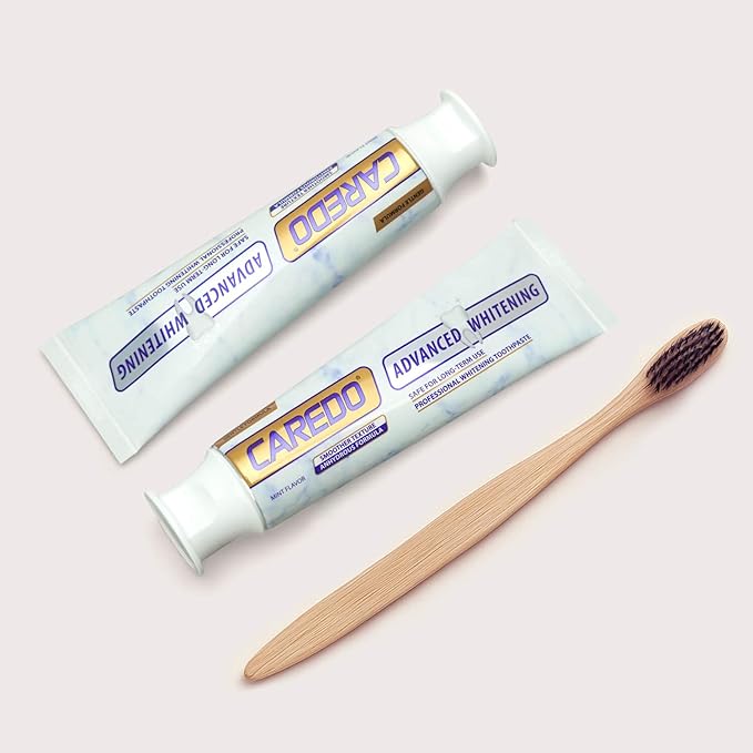 Triple Whitening Toothpaste for Sensitive Teeth, Gentle Fluoride-Free Nano-Hydroxyapatite & Advanced Enzyme, Deep Clean Stain Removal, Lasting Brightness Remineralizing Toothpaste, Minty 3.52OZ