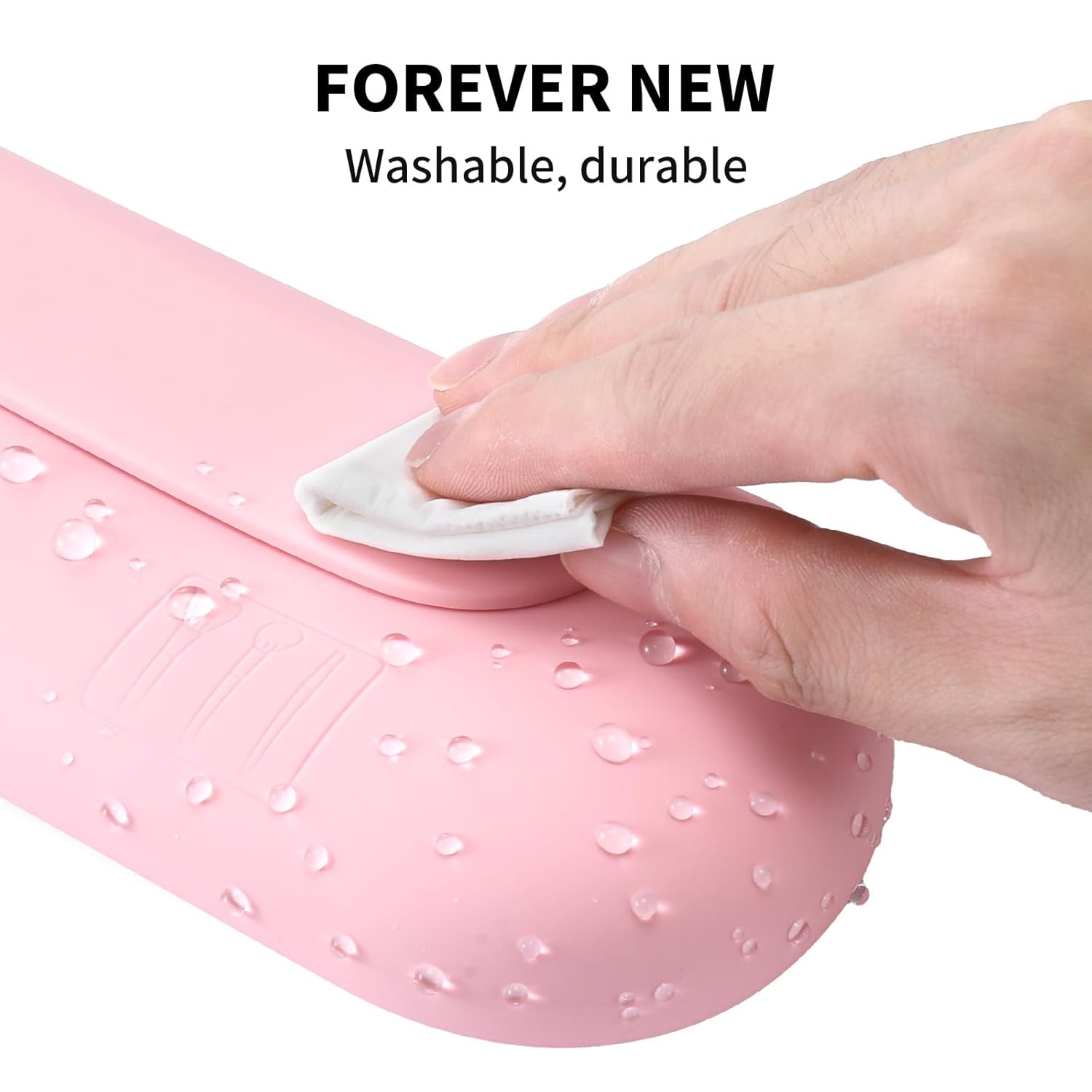 Silicone Makeup Brush Holder Travel Cosmetic Bag：Soft Portable Cosmetic Face Brushes Holder with Upgrade Anti-Fall Out Magnetic Closure, Large Travel Makeup Brush Case - Pink