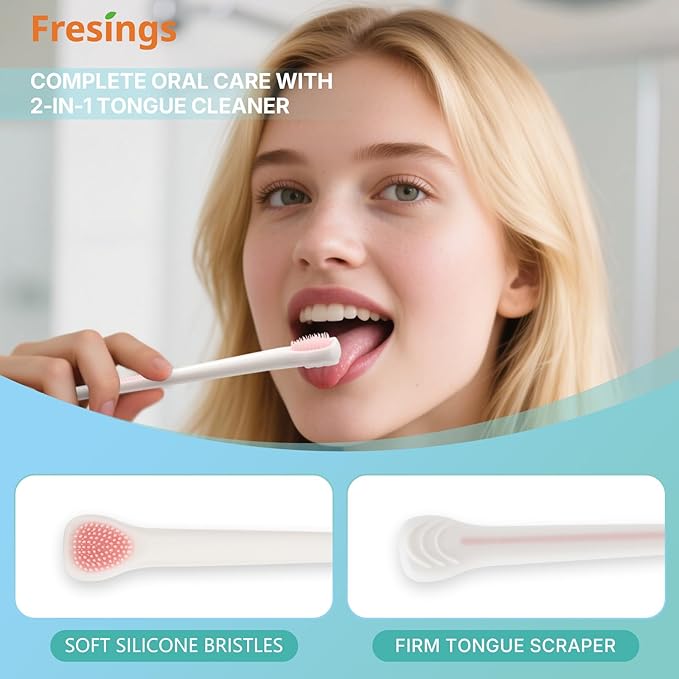 Ultra Soft Toothbrush Family Pack, 25 Pack for Adults & Kids – Sensitive Gums Care with 2-in-1 Tongue Scraper, Individually Wrapped for Travel & Home Use