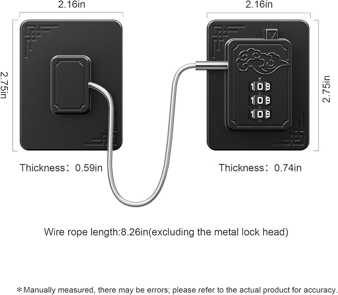 2-Pack Password Refrigerator Lock, Combination Child Proof Safety Lock，Baby Proofing fridge lock，Door Latches for Fridge Cabinet Drawer Closet, Freezer Lock No Keys Needed (Black)