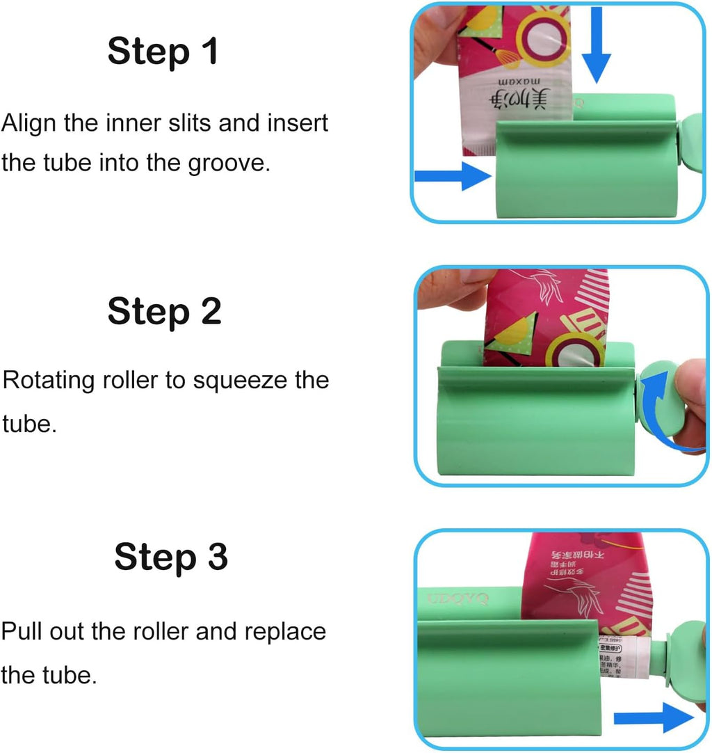 Toothpaste Squeezer - Metal Tube Squeezer Stainless Steel Tube Wringer UDQYQ Toothpaste seat Holder Stand (Green)