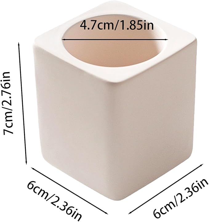 Electric Toothbrush Holders for Bathroom, Diatomite Toothbrush Holder, Toothbrush Cup and Toothpaste Holder, Off-White Countertop Organizer for Desk, Dresser, Bathroom, Bedroom, Rv