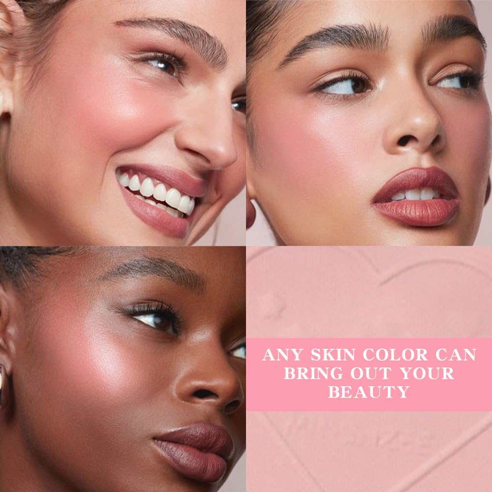 Matte Blush Powder for Cheeks, Cruelty Free Makeup – Long Lasting Natural Face Blusher Makeup, Lightweight Blendable Cheek Color Palette for Women All Skin Tones - #01 Soft Pink