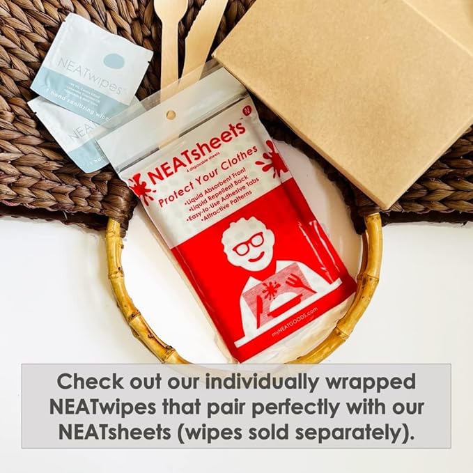 Disposable Bibs for Adults, Kids & Elderly Senior | Adhesive Tab Napkins for Eating, Personal Use, Home Care & Business | Spill Absorbent, Stain/Liquid Repellent | Grey Dot, 20 Count x 5 (100 Total)