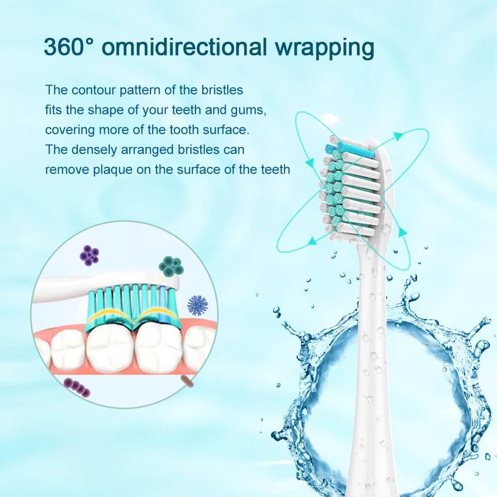 Replacement Toothbrush Heads Compatible with Philips Sonicare Electric Toothbrush, 8 Pack