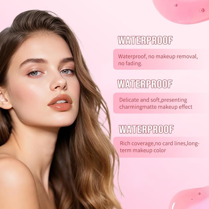 Dual-Ended Lip Stain & Lip Oil – 2-in-1 Matte Color and Hydrating Gloss, Long-Lasting Non-Sticky Lip Tint, Nourishing Moisture & Glassy Shine for Day-to-Night Looks 01#