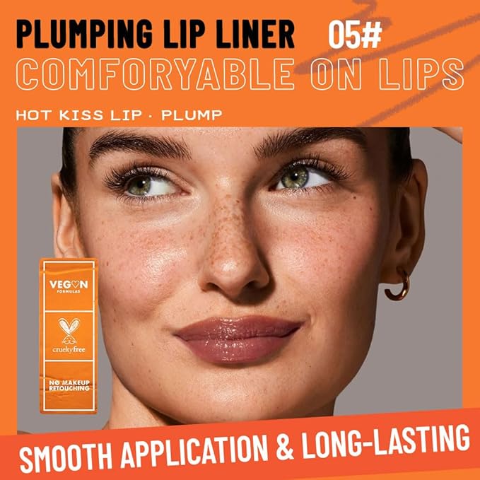 Matte Lip Liner Pencil for Shaping Lips, Retractable Creamy Brown Crayon LipLiner Pencil, Long Lasting Waterproof Lipstick Lip Liner Makeup, Vegan Beauty 05#
