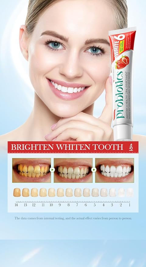 5-Pack Whitening Toothpaste Set, Fluoride-Free Toothpaste for Sensitive Teeth, Removes Coffee Tea & Smoke Stains, Natural Enamel Repair & Fresh Breath