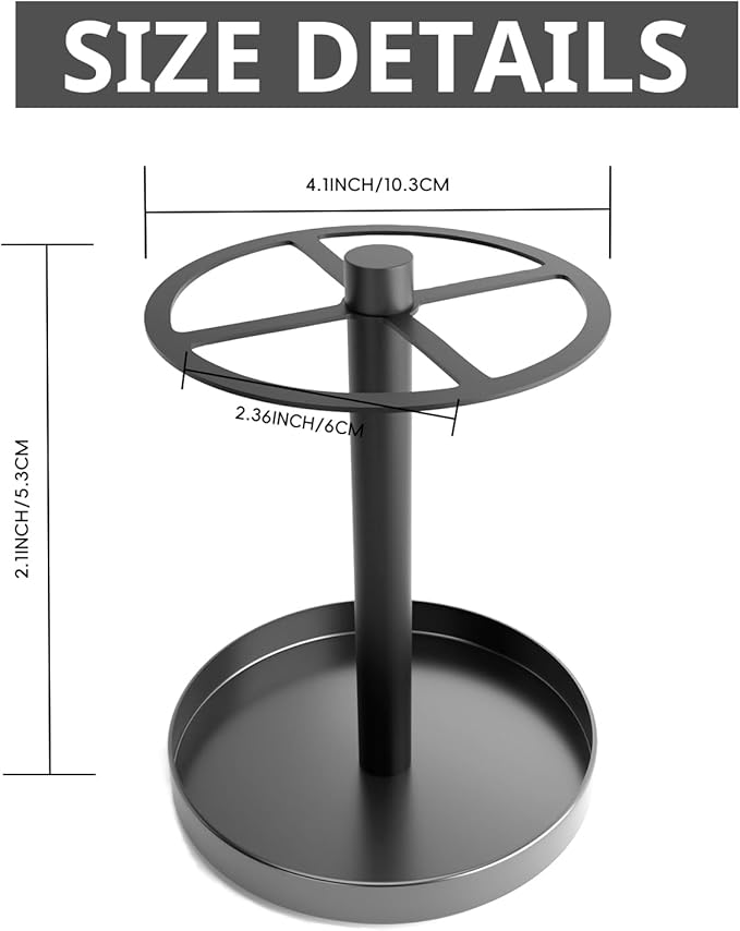 Metal Toothbrush Holders Stand for Bathroom,4 Slot Toothbrush Organizer with Non-Slip Base, Holds Electric Toothbrushes, Toothpaste ， Razors, Countertop Toothbrush Storage Black