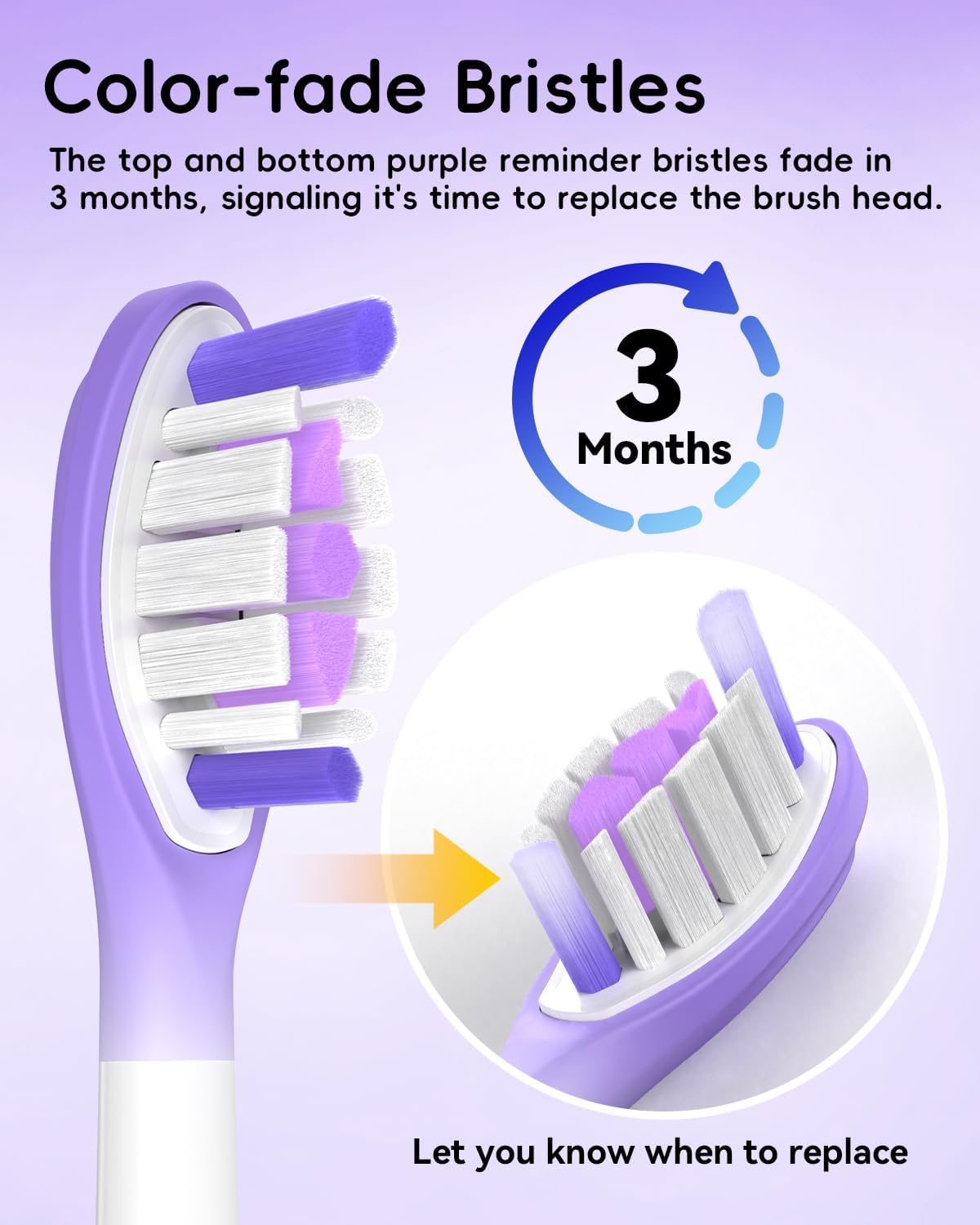 10 Pcs Replacement Toothbrush Heads for Philips Sonicare Electric Toothbrush ProtectiveClean 4100/5100/6100, DiamondClean 9300/9500, ExpertClean 7500, FlexCare, 2/3 Series, C3 G3 W3, Click-On