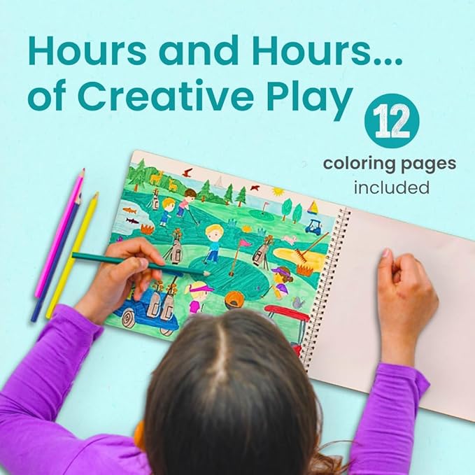 CUPKIN Sticker Book for Kids 2-4, 500+ Kids Stickers, All Kinds of Sports 12 Coloring Pages 12 Side by Side Scenes Fun Toddler Travel Activity Coloring and Sticker Books for Ages 4-8 + 8-10