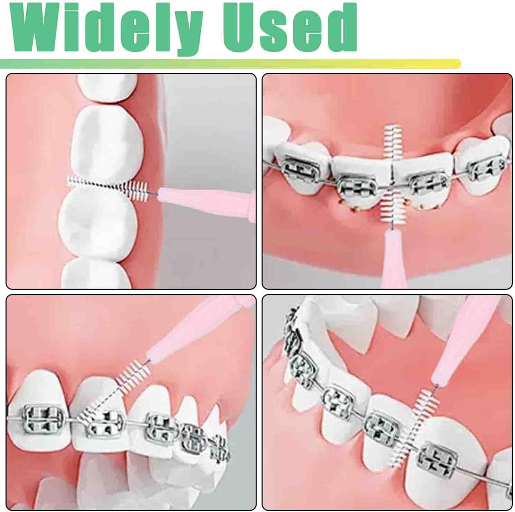 100pcs Interdental Brushes Dental Cleaning Tools Tooth Floss Picks Oral Hygiene Toothpicks