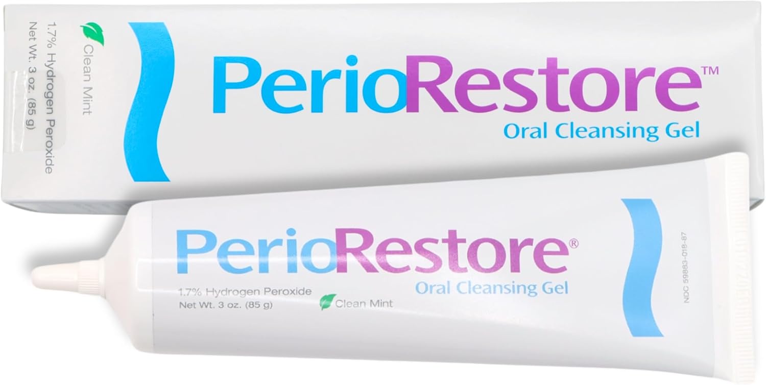 Perio Restore Gel 3 Ounce Tube; 1.7% Hydrogen Peroxide Oral Cleansing Treatment Gel. Mint Flavor