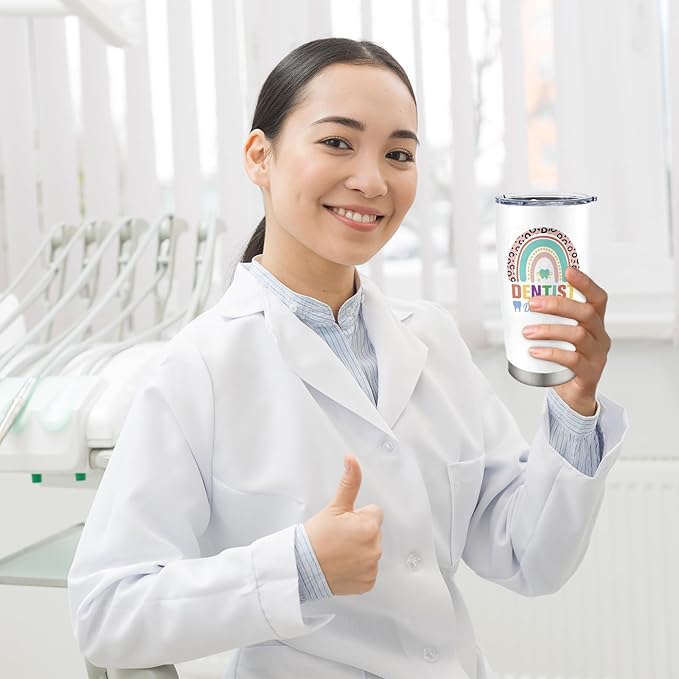 Christmas Gifts for Dentist, Dentist Gifts for Women Men, Dentist Appreciation Gift, Funny Dentist Gift Ideas, 20 oz Stainless Steel Tumbler